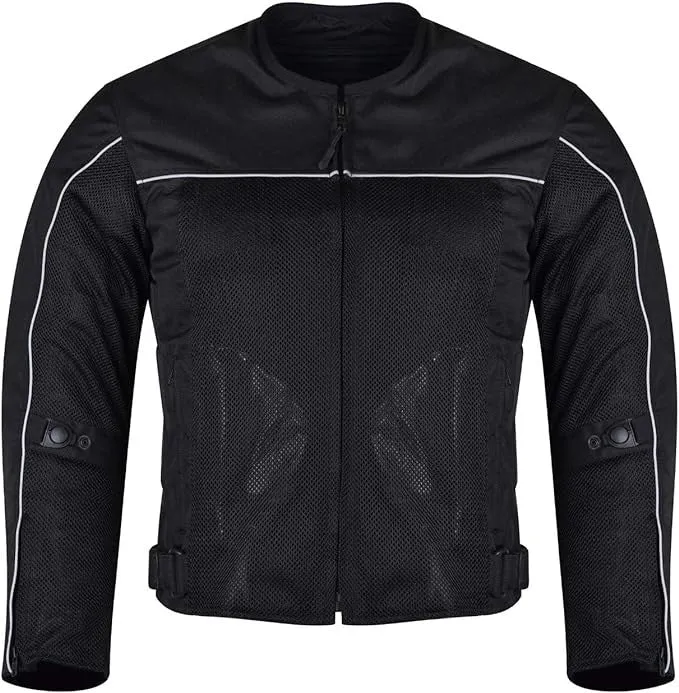 Vance Velocity 3-Season Mesh Motorcycle Jacket with CE Armor & Removeable Liner