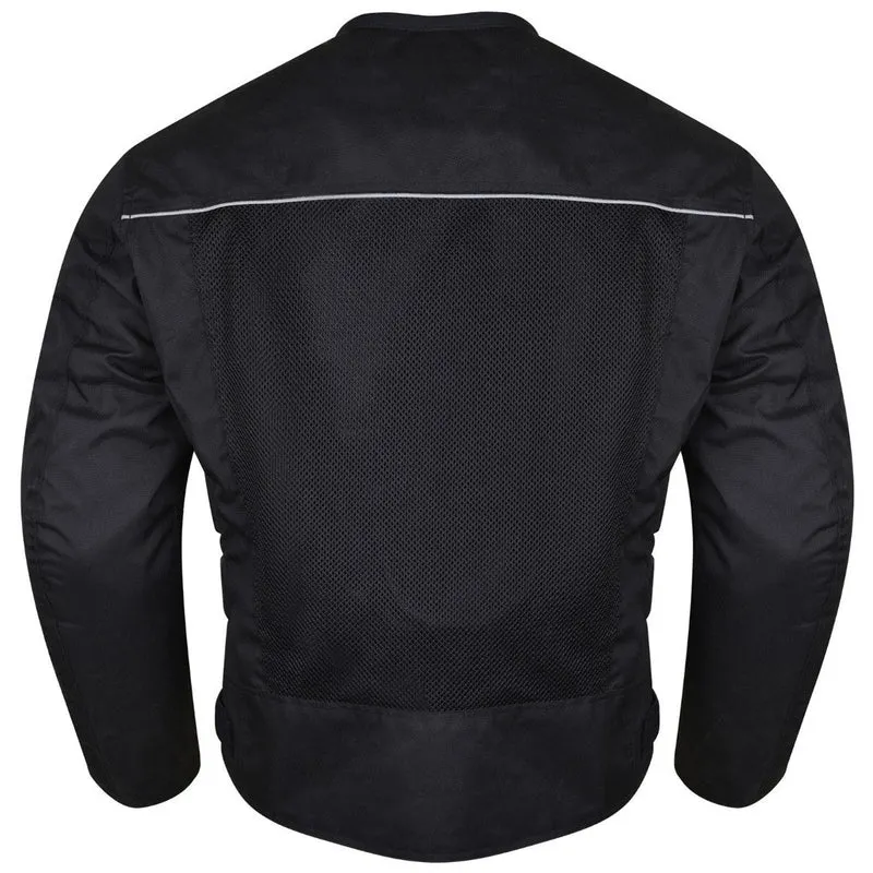 Vance Velocity 3-Season Mesh Motorcycle Jacket with CE Armor & Removeable Liner