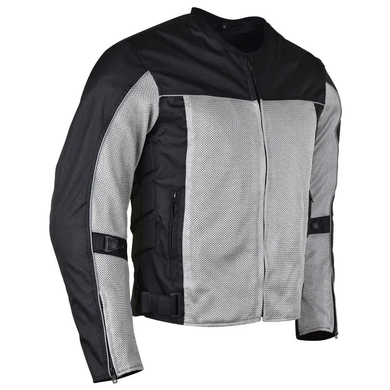 Vance Velocity 3-Season Mesh Motorcycle Jacket with CE Armor & Removeable Liner