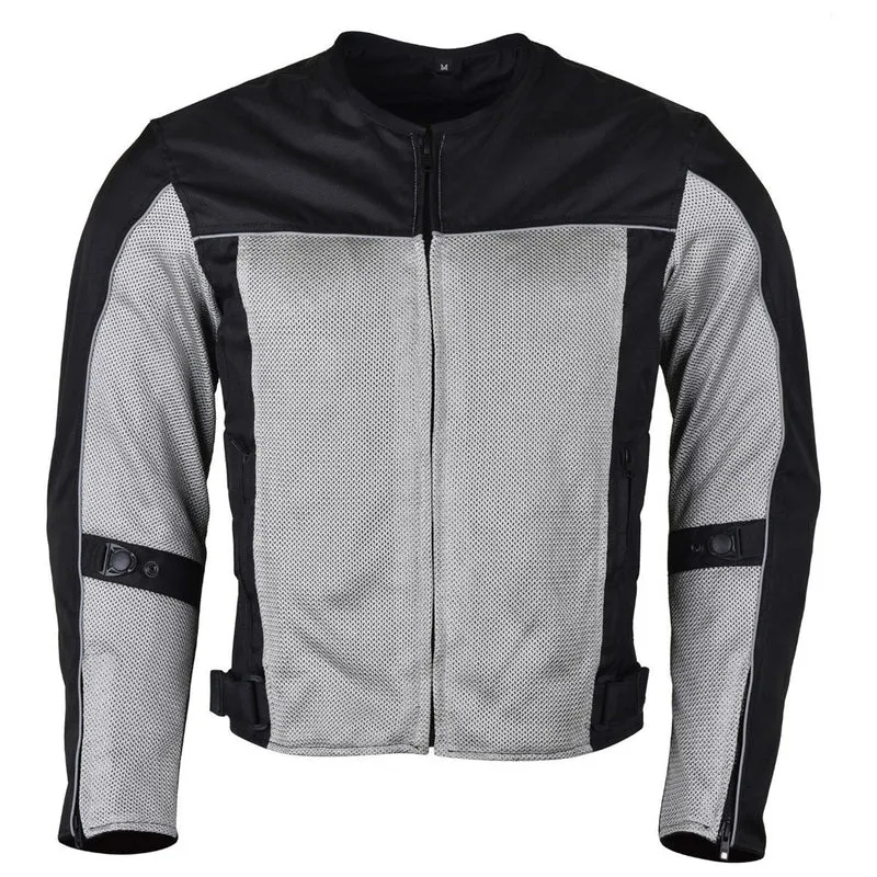 Vance Velocity 3-Season Mesh Motorcycle Jacket with CE Armor & Removeable Liner