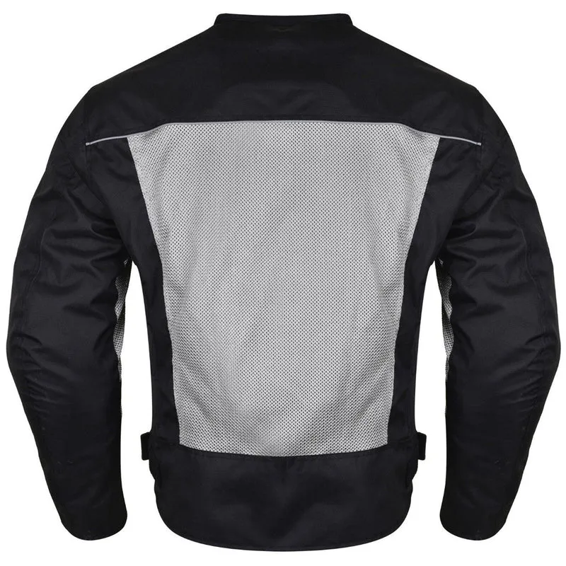 Vance Velocity 3-Season Mesh Motorcycle Jacket with CE Armor & Removeable Liner