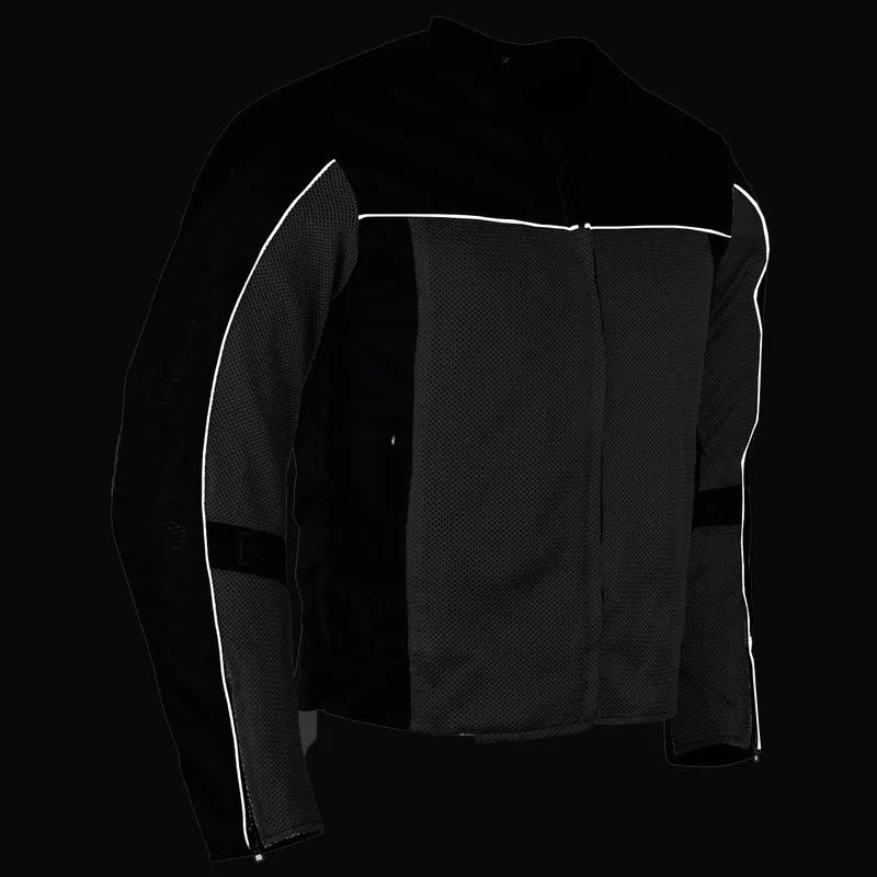 Vance Velocity 3-Season Mesh Motorcycle Jacket with CE Armor & Removeable Liner