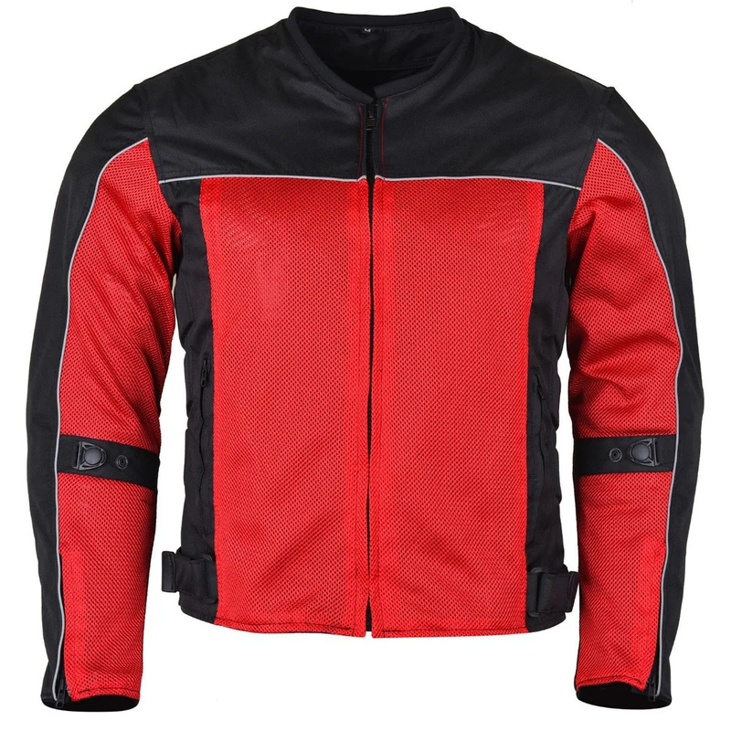 Vance Velocity 3-Season Mesh Motorcycle Jacket with CE Armor & Removeable Liner