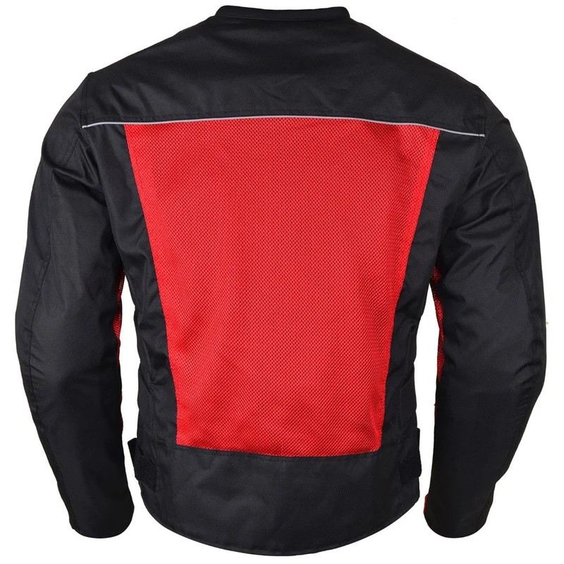 Vance Velocity 3-Season Mesh Motorcycle Jacket with CE Armor & Removeable Liner