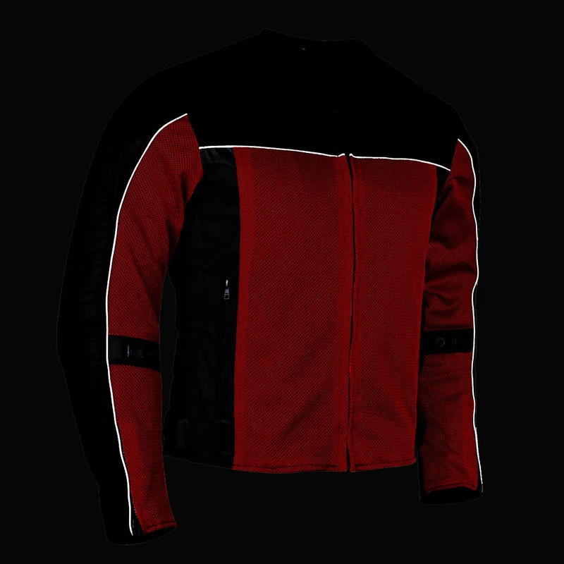 Vance Velocity 3-Season Mesh Motorcycle Jacket with CE Armor & Removeable Liner