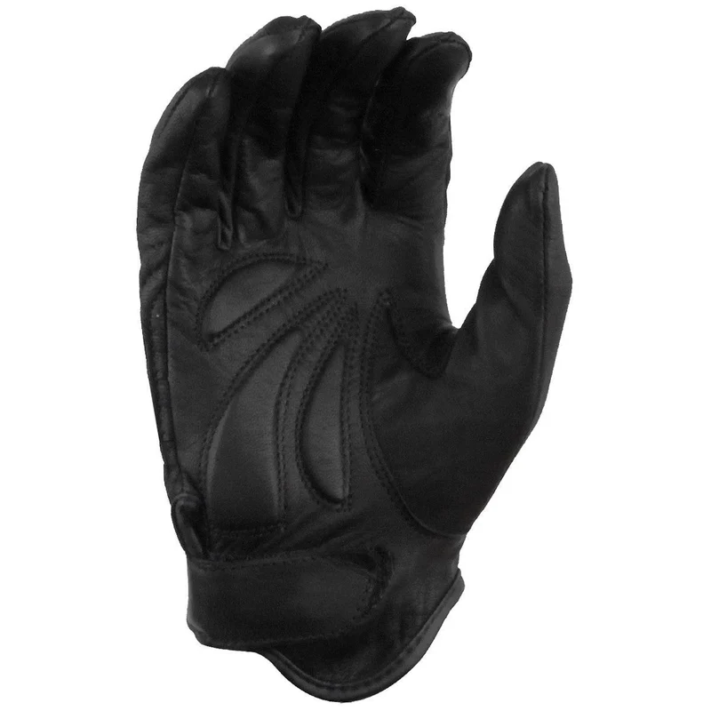 Mens GL703 Black Premium Gel Palm Reflective Skull Motorcycle Leather Gloves