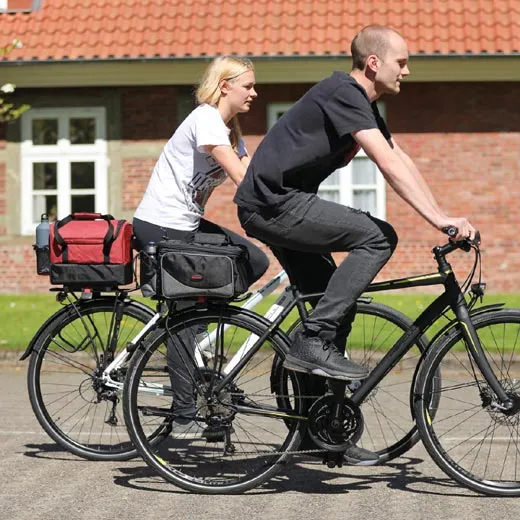 Haberland Emma UniKlip schwarz-rot Gepäckträger Fahrradtasche 15 Liter
