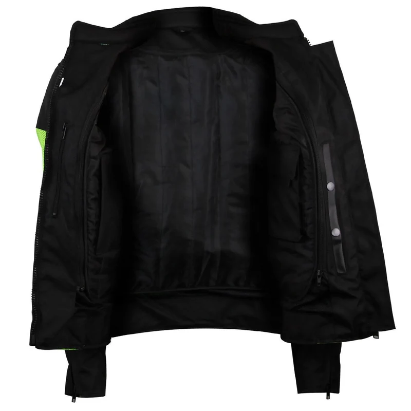 Vance Womens High Visibility Mesh Motorcycle Riding Jacket With CE Armor & Removeable Thermal Liner