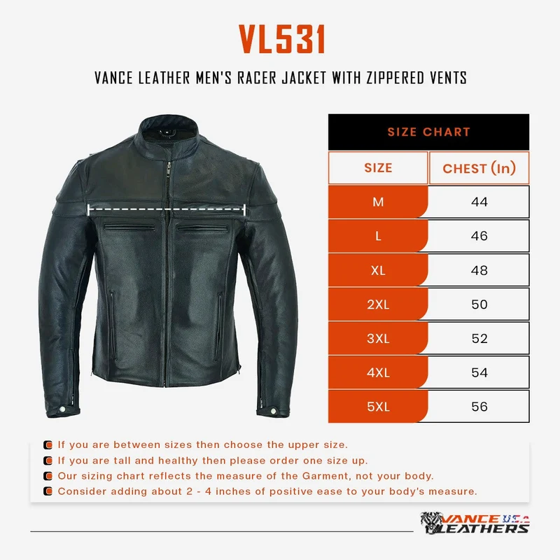 Mens Premium Cowhide Cafe Racer Leather Motorcycle Jacket with Zipper Vents