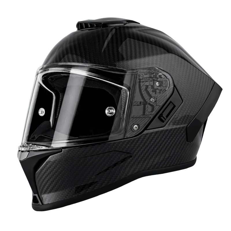 Daytona Viper Grey Carbon Fiber Full Face Motorcycle Helmet