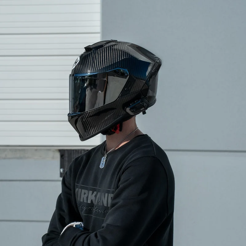 Daytona Viper Grey Carbon Fiber Full Face Motorcycle Helmet