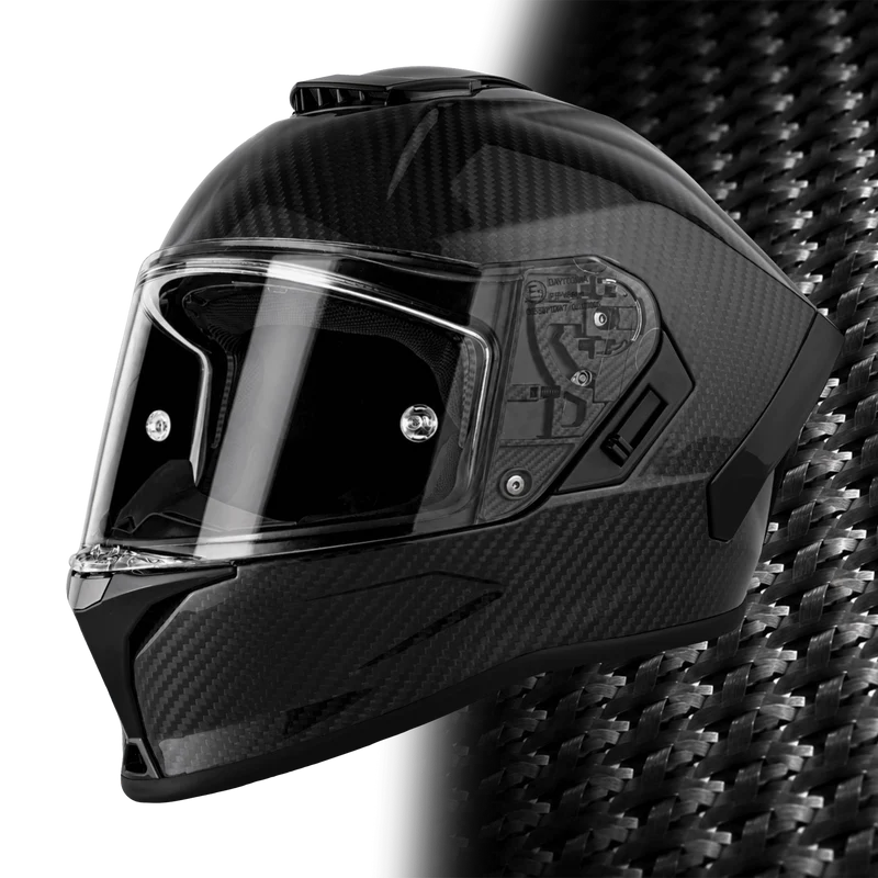 Daytona Viper Grey Carbon Fiber Full Face Motorcycle Helmet