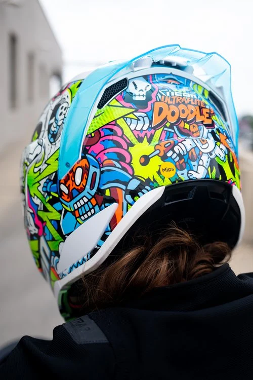 Icon Ultraflite Doodle 3 Full Face Motorcycle Helmet