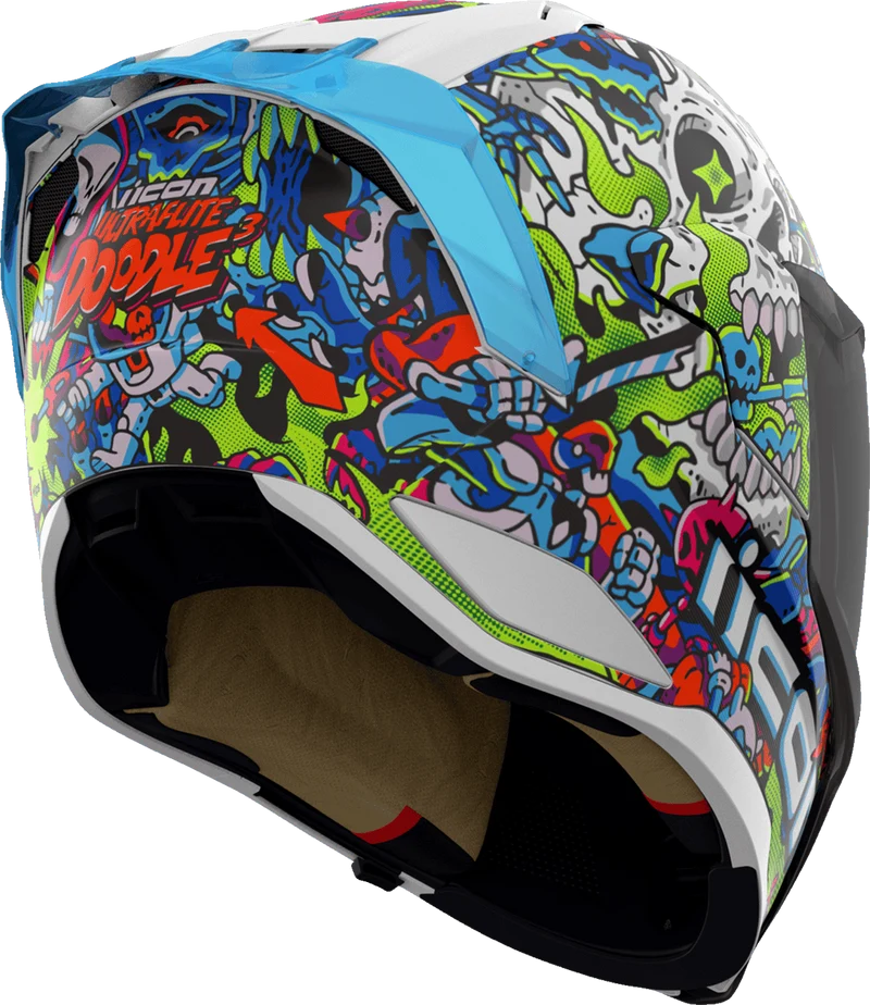 Icon Ultraflite Doodle 3 Full Face Motorcycle Helmet