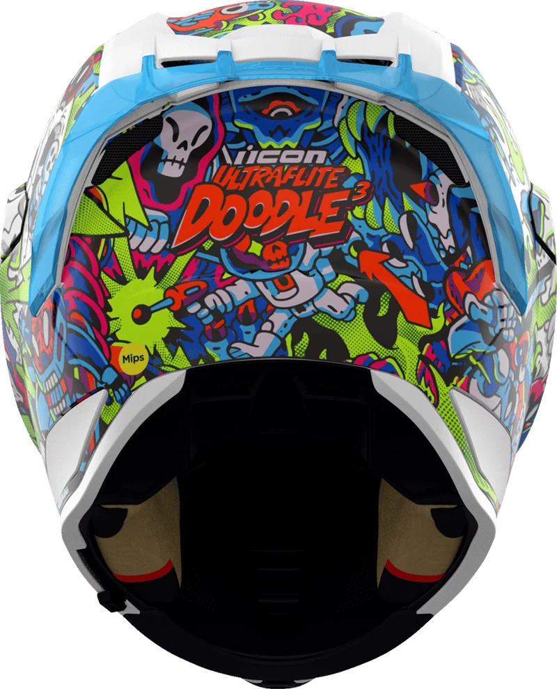 Icon Ultraflite Doodle 3 Full Face Motorcycle Helmet