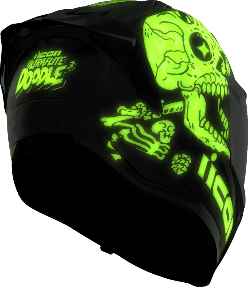 Icon Ultraflite Doodle 3 Full Face Motorcycle Helmet