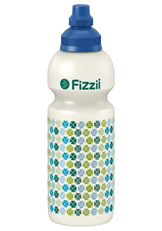 FIZZII Trinkflasche Plastik 600ml byGraziela Motiv Kleeblätter (Swiss made) Ausl