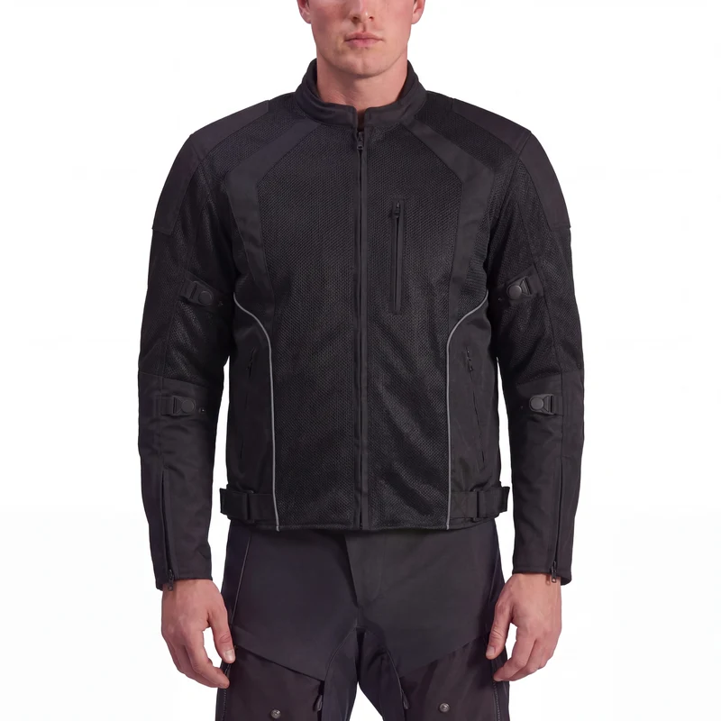 VanTex Textiles Mens All Weather Season CE Armor Mesh Motorcycle Jacket