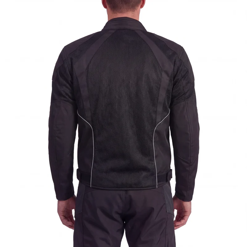 VanTex Textiles Mens All Weather Season CE Armor Mesh Motorcycle Jacket
