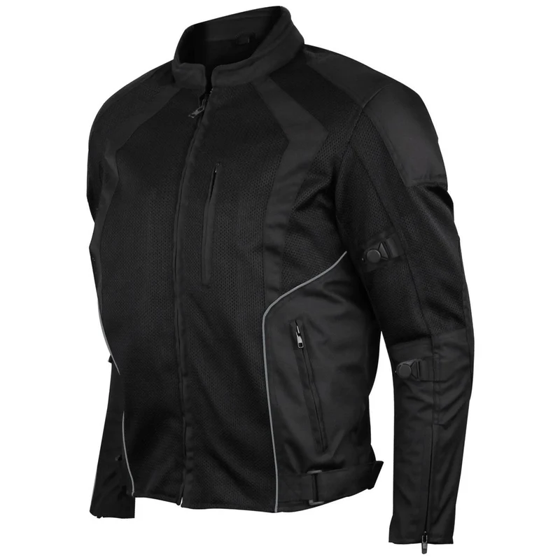 VanTex Textiles Mens All Weather Season CE Armor Mesh Motorcycle Jacket