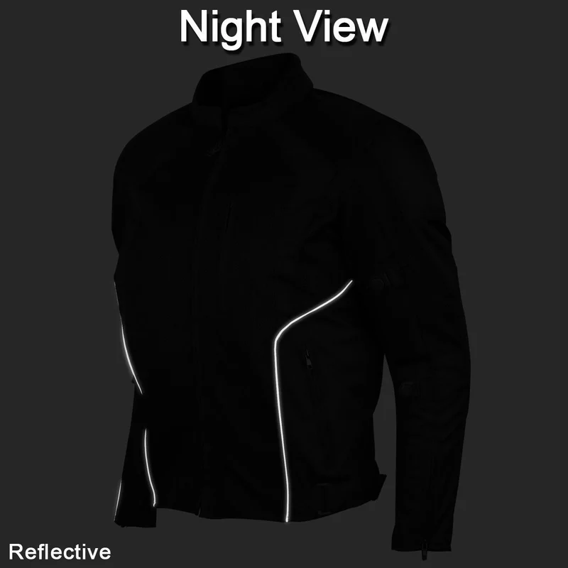 VanTex Textiles Mens All Weather Season CE Armor Mesh Motorcycle Jacket