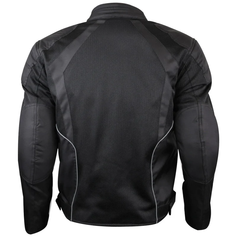 VanTex Textiles Mens All Weather Season CE Armor Mesh Motorcycle Jacket