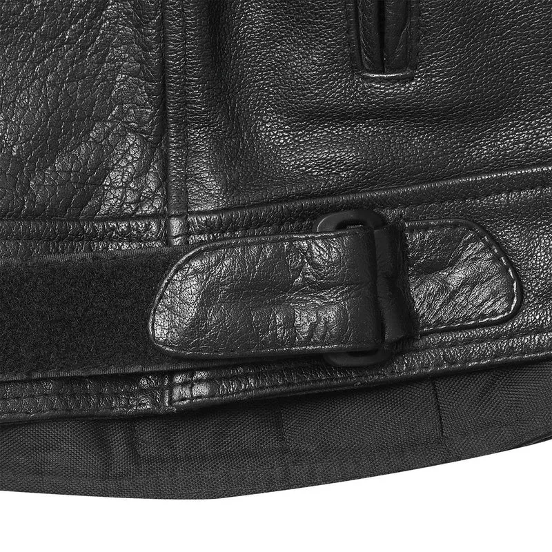 High Mileage Mens Dual CCW Vented Sport Style Cowhide Leather Biker Motorcycle Riding Jacket