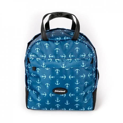 Haberland KLICKfix Rucksack-Lenkertasche mit Adapter Bella blau weiß Fahrradtasc