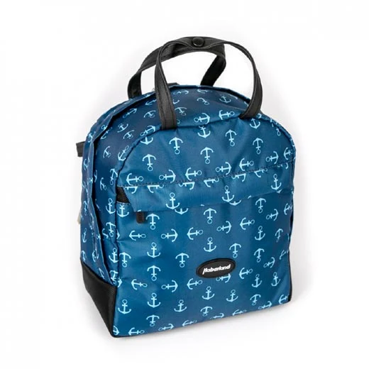 Haberland KLICKfix Rucksack-Lenkertasche mit Adapter Bella blau weiß Fahrradtasc
