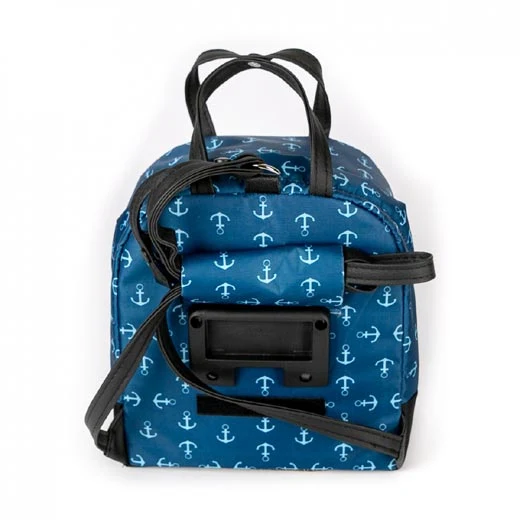 Haberland KLICKfix Rucksack-Lenkertasche mit Adapter Bella blau weiß Fahrradtasc