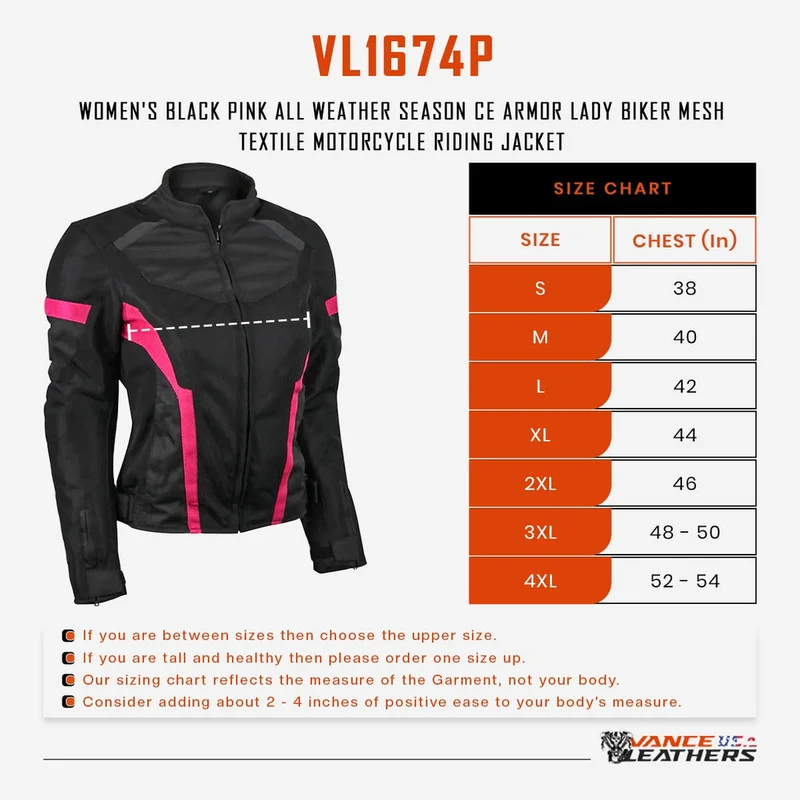 Women's Black Pink All Weather Season CE Armor Lady Biker Mesh Motorcycle Riding Jacket