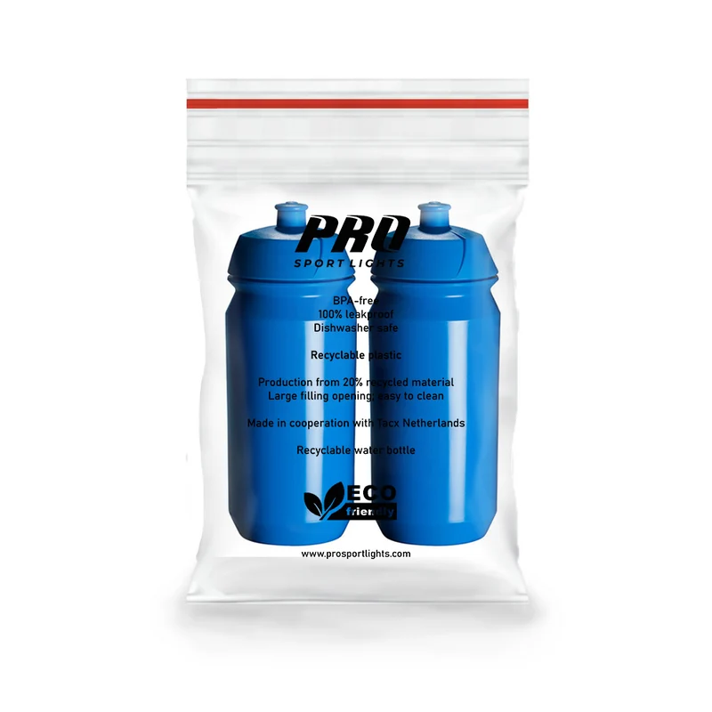 2 x Pro Sport Lights Bidon - 500 ml - Blauw