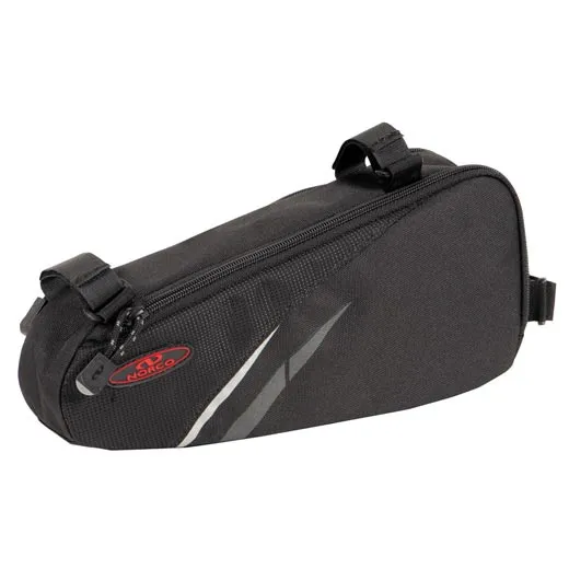 NORCO Ohio Rahmentasche schwarz Fahrradtasche mit Klettverschluss