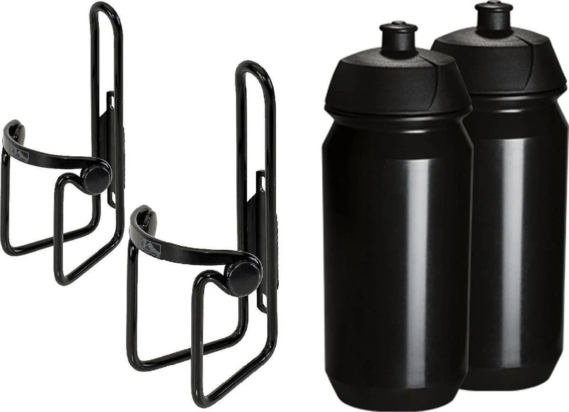 2x Tacx Shiva Bidon - 2x M-wave Bidonhouder