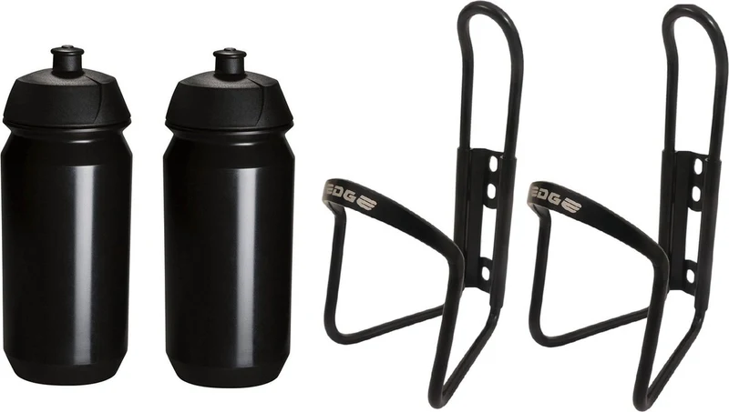 2x Tacx Shiva Bidon - 2x Edge Bidonhouder