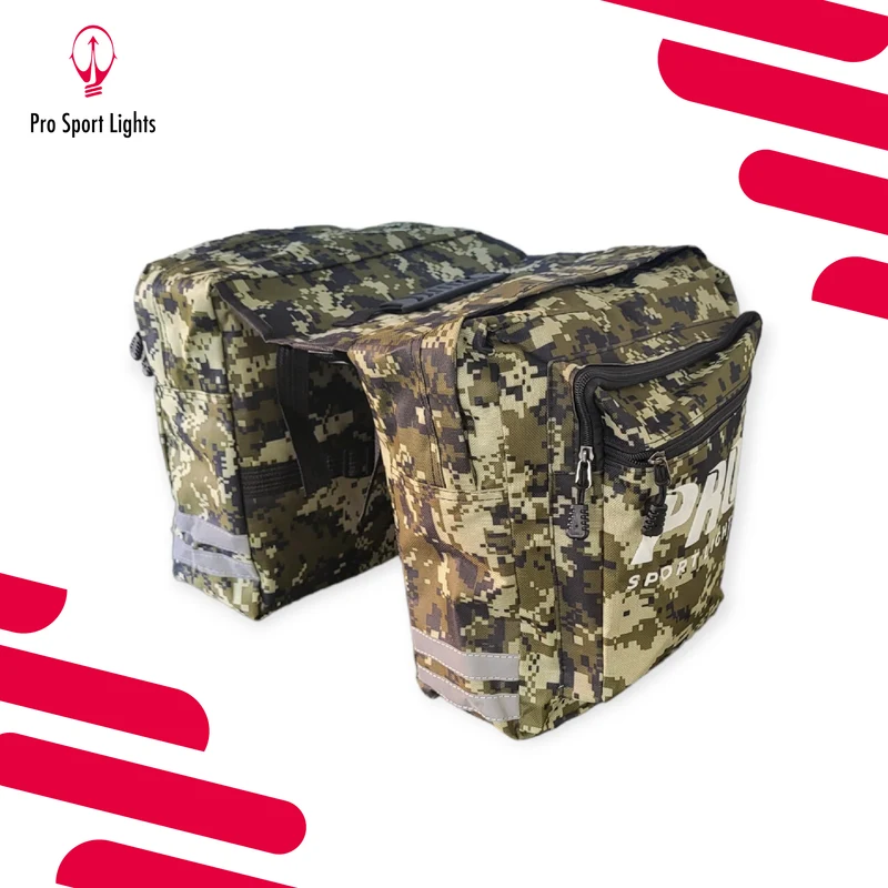Dubbele Fietstas Pro Sport Lights - Legergroen Camo