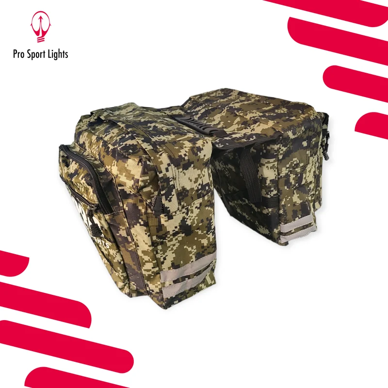 Dubbele Fietstas Pro Sport Lights - Legergroen Camo