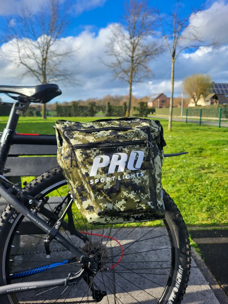 Dubbele Fietstas Pro Sport Lights - Legergroen Camo
