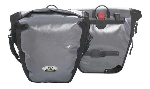 NORCO KLICKfix COLUMBIA Universal Fahrradtasche grau-schwarz 2 x 15 Liter