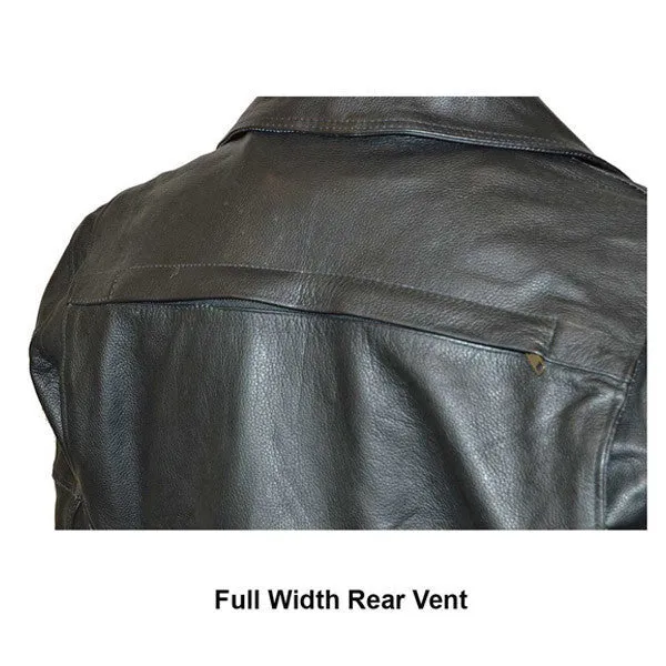 Vance Men's Functional Pockets Black Premium Cowhide Biker Cruiser Jacket