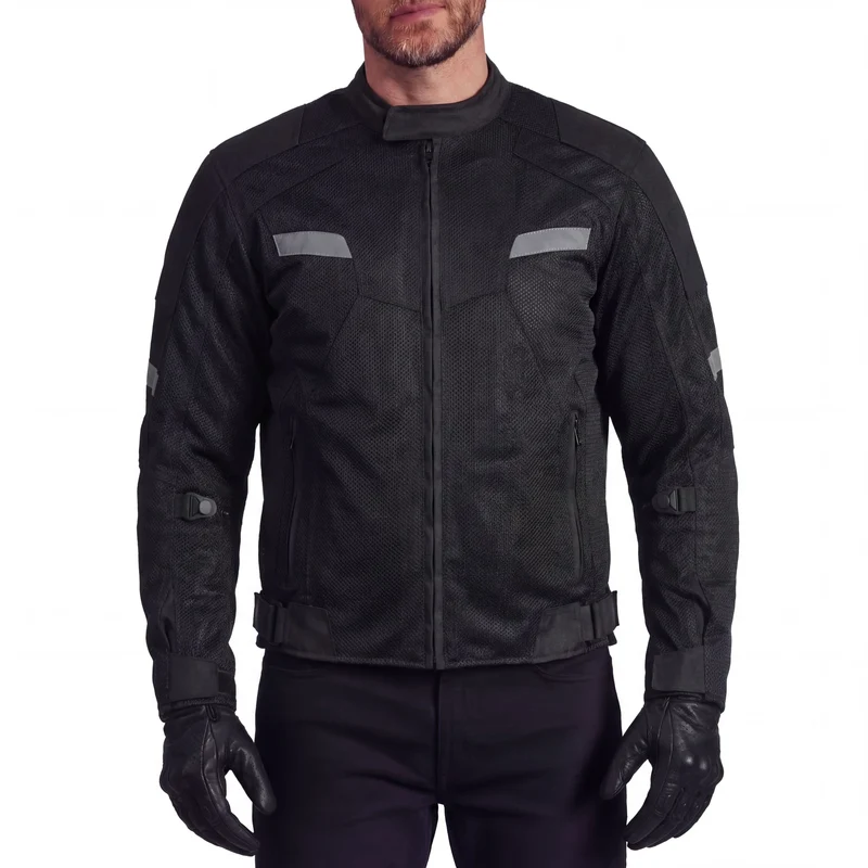 Advance Vance Mens All Weather Season CE Armor Mesh Motorcycle Jacket