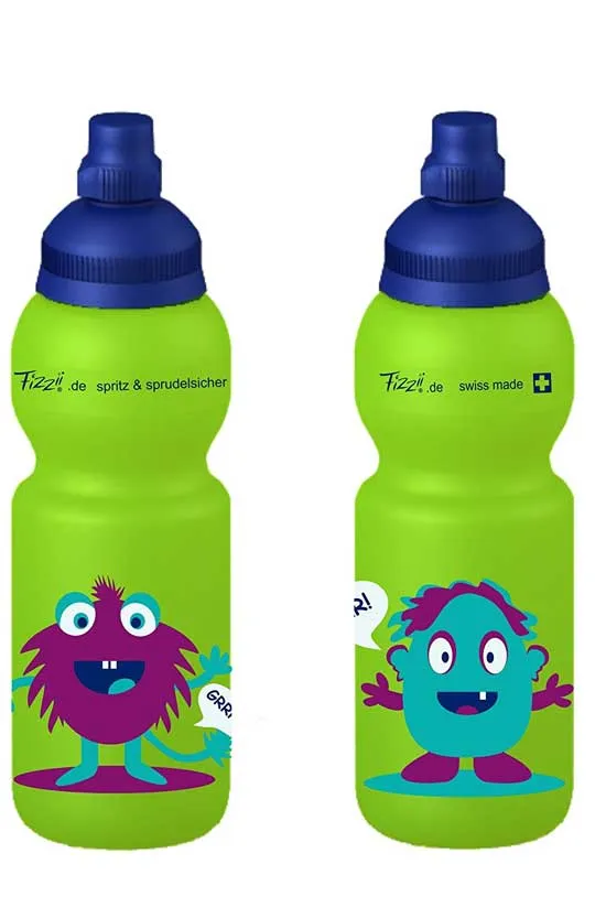 FIZZII Trinkflasche Plastik 330ml Monster Kids (Swiss made) Auslaufsicher
