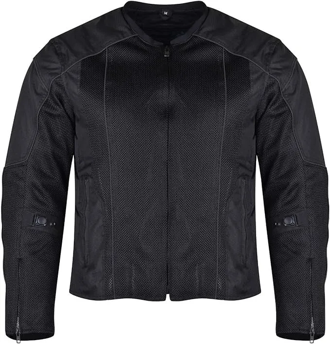 Vance Men's 3-Season Mesh/Textile CE Armor Motorcycle Jacket