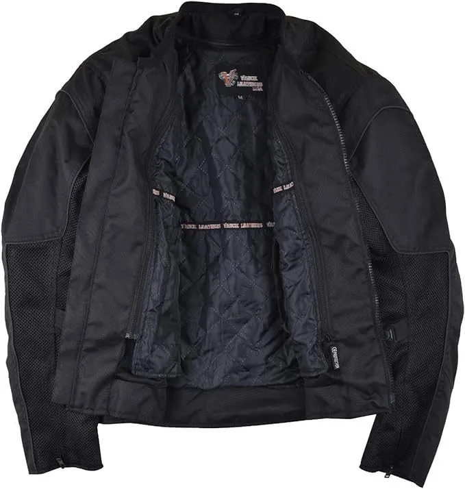 Vance Men's 3-Season Mesh/Textile CE Armor Motorcycle Jacket