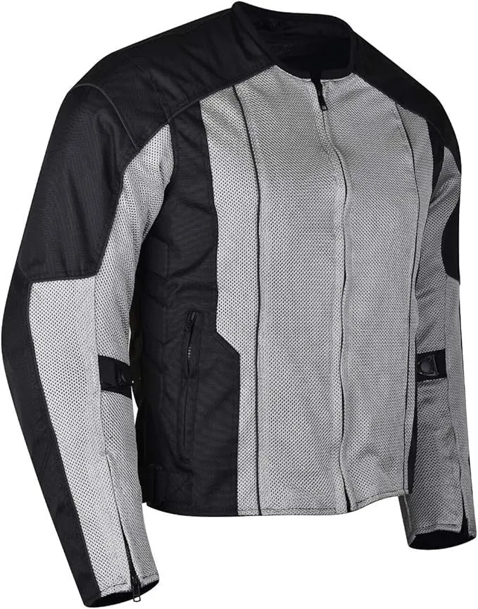 Vance Men's 3-Season Mesh/Textile CE Armor Motorcycle Jacket