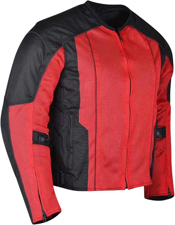 Vance Men's 3-Season Mesh/Textile CE Armor Motorcycle Jacket