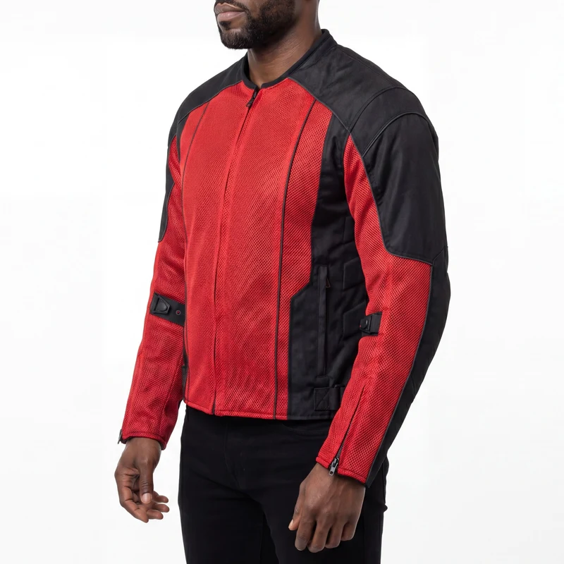 Vance Men's 3-Season Mesh/Textile CE Armor Motorcycle Jacket