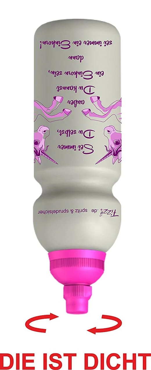 FIZZII Trinkflasche Plastik 600ml Einhorn perlweiss Swiss made Auslaufsicher