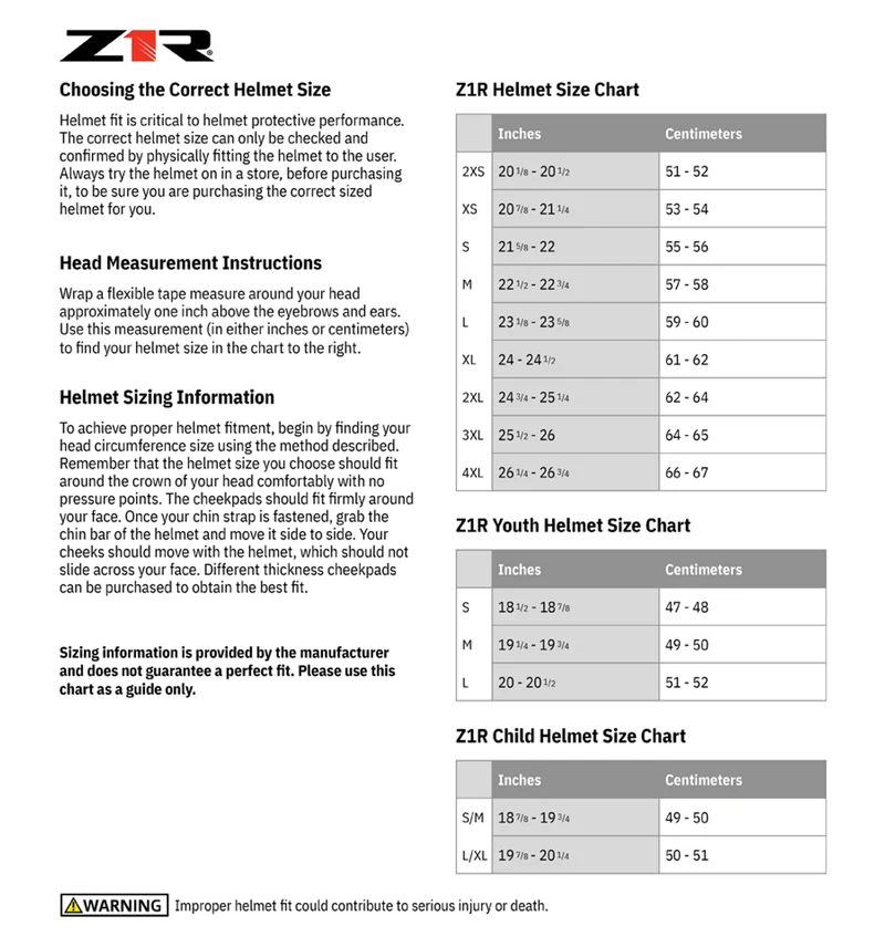 Z1R Vagrant NC Half Face Motorcycle Helmet