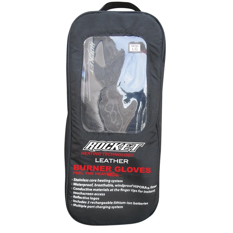 Joe Rocket Rocket Burner Heated Men's Leather Motorcycle Gloves